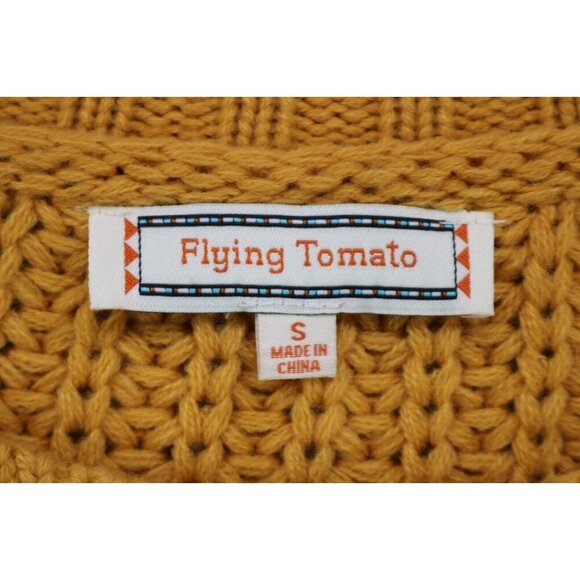 Flying Tomato Anthropologie Chunky Knit Sweater-Size Small-BOHO - Picture 2 of 11